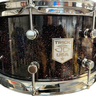 6.5x14" Star Cut - Black With Light Pink Spray