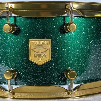 Green Sparkle Gold Hardware 6.5x14"